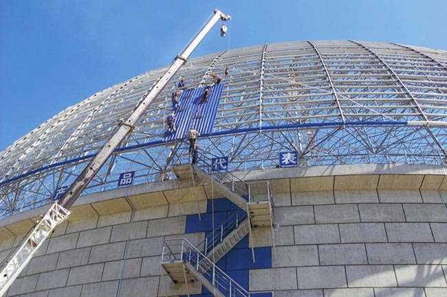 滨州发电厂球形网架